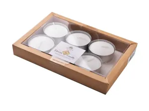Mondex Sada čajových svíček MAX 6 ks bílá