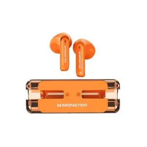 Sluchátka Bluetooth TWS Monster XKT08 + nabíjecí pouzdro Orange