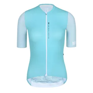 MONTON Cyklistický dres s krátkým rukávem - CHECHEN LADY - světle modrá L