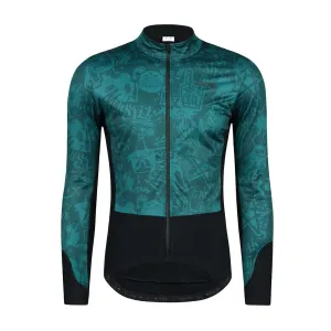 MONTON Cyklistická zateplená bunda - MONSTER THERMAL - černá/zelená XS