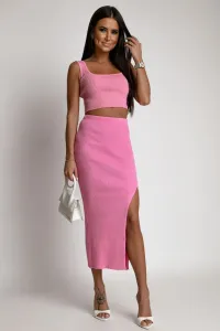 Světle růžový komplet top + sukně Barbie #5828023