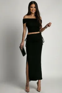 Černý komplet top + sukně Rachel #6127458