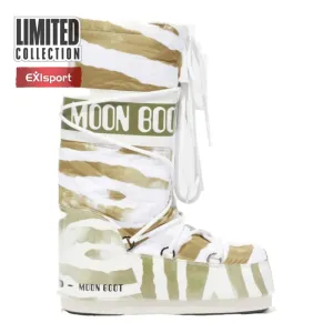 MOON BOOT-Icon Zebra white/sage barevná 35/38