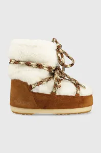 MOON BOOT-LIGHT LOW SHEARLING, whisky/off white Hnědá 39/40