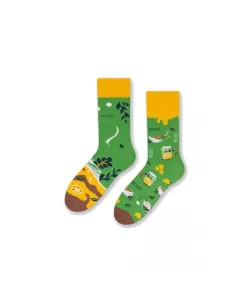 More 079 Pánské vzorované ponožky nepárové, 39-42, béžová #2290427