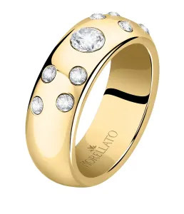 Morellato Luxusní pozlacený prsten s krystaly Poetica SAUZ380 58 mm