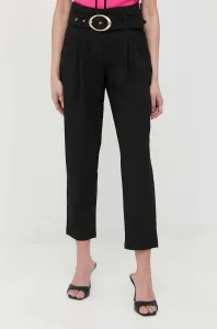 Kalhoty Morgan dámské, černá barva, jednoduché, high waist #4941837