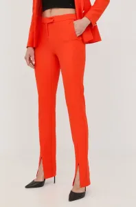Kalhoty Morgan dámské, oranžová barva, fason cargo, high waist #4898622