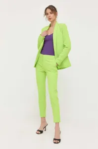 Kalhoty Morgan dámské, zelená barva, fason cargo, medium waist