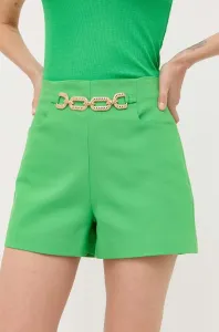 Kraťasy Morgan dámské, zelená barva, s aplikací, high waist #5165345