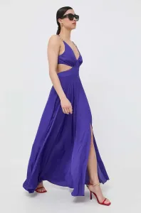 Šaty Morgan fialová barva, maxi