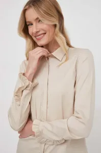 Košile Mos Mosh dámská, béžová barva, regular, s klasickým límcem