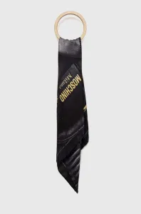Hedvábný kapesníček Moschino černá barva #4307557