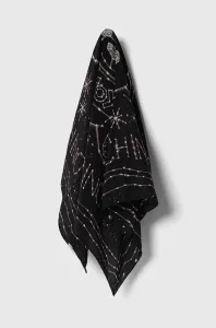 Hedvábný kapesníček Moschino černá barva #5684211
