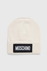 Kašmírová čepice Moschino béžová barva, vlněná