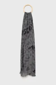 Šála Moschino dámská, šedá barva, vzorovaná #3613904