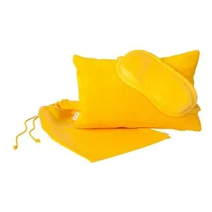 MÖVE Bath & Beauty Cestovní polštářek a maska na spaní, žlutá