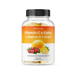 Vitamin C 1200 mg se šipkami + Vitamin D + Zinek PREMIUM MoVit Energy 90 tablet #3792343