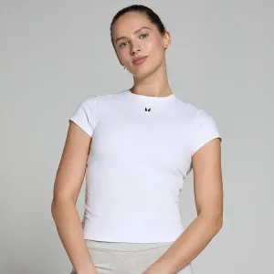 MP Dámské Basics Body Fit Tričko s Krátkým Rukávem – Bílé - XL