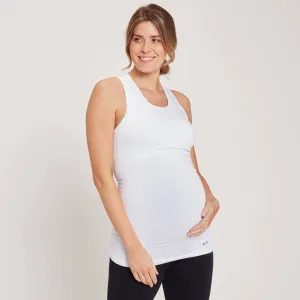 MP dámské bezešvé těhotenské tričko bez rukávů – bílé - S