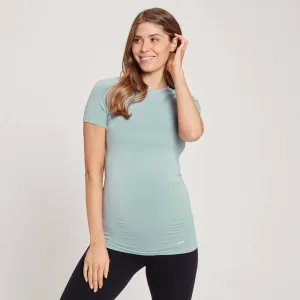MP dámské těhotenské bezešvé tričko s krátkým rukávem – ledově modré - XS