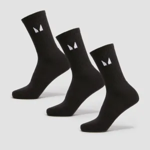 MP Unisex Socks (3 Pack) - Black - UK 6-8