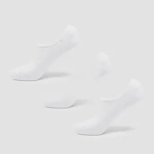 MP Unisex Invisible Socks (3 Pack) - White - UK 9-11