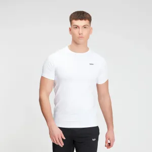 MP pánské tréninkové tričko s krátkým rukávem – Bílé - XL