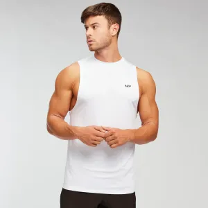 MP pánské tréninkové tričko bez rukávů – Bílé - XXS