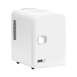 Mini chladnička 12 V / 230 V zařízení 2 v 1 s funkcí ohřevu 4 l bílá - Přenosné elektrické chladničky MSW