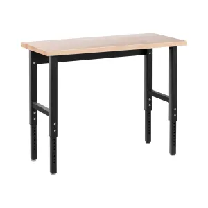 Dílenský pracovní stůl 122 x 51 cm výškově nastavitelný v rozmezí 72,5–106,7 cm 680 kg - Skládací pracovní stůl MSW
