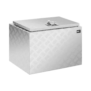 Hliníkový box rýhovaný plech 45 x 60 x 45 cm 120 L uzamykatelný - Hliníkové kufříky na nářadí MSW