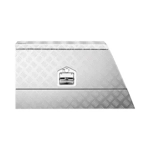 Hliníkový box rýhovaný plech 75 x 25 x 40 cm 75 l uzamykatelný nakřivo - Hliníkové kufříky na nářadí MSW