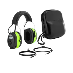 Pracovní sluchátka s Bluetooth mikrofon LCD displej baterie zelená barva - Ochranné pracovní pomůcky MSW