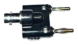 Mueller Electric Bu-00260 Bnc Female To Double Banana Plug Adapter