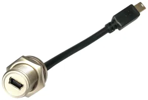 Multicomp Pro Mp002436 Usb Cable, Mini Type B Rcpt-Plug, 200Mm