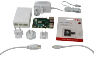 Multicomp Pro Rpi4-Mp-Starter Kit-White-4Gb Raspberry Pi 4B Starter Kit, 4Gb, White