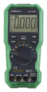 Multicomp Pro Mp730026 Eu-Uk Digital Multimeter, True Rms, 20A, 1Kv