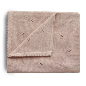 MUSHIE pletená dětská deka z organické bavlny - děrovaná BUSH
