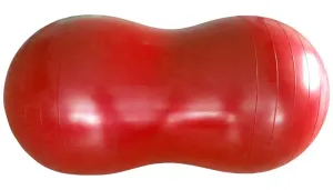 MVS Cvičební gymnastický míč MAMBO Max, burák, 100 x 50 cm, červený s pumpičkou