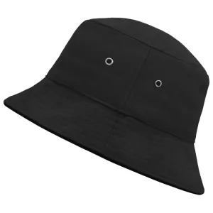Myrtle Beach Bavlněný klobouk MB012 - Černá / černá | S/M #739997