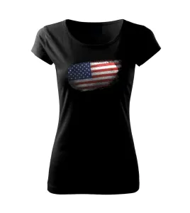 Americká vlajka okousaná - Pure dámské triko