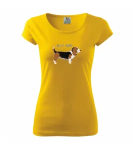 Basset hound pes s nápisem - Pure dámské triko