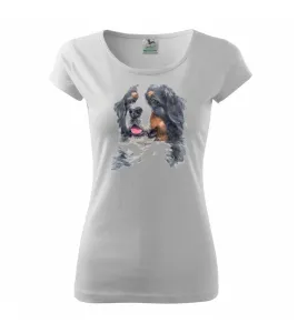 Bernský salašnický pes - hlava vodová barva - Pure dámské triko