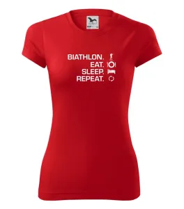 Biathlon Eat Sleep Repeat - Dámské Fantasy sportovní (dresovina)