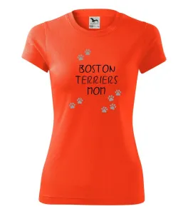 Boston Teriers mom Bostonský teriér (reflexní tlapky) - Dámské Fantasy sportovní (dresovina)