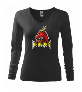 Dragons - logo týmu červené (Hana-creative) - Triko dámské Elegance