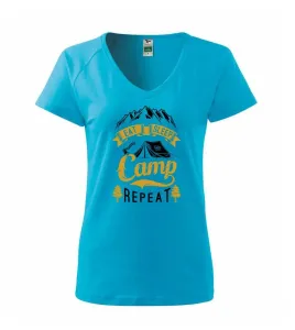 Eat Sleep Camp Repeat - Tričko dámské Dream