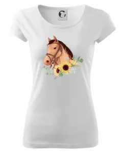 Hlava koně a slunečnice - Pure dámské triko