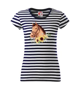 Hlava koně a slunečnice - Sailor dámské triko